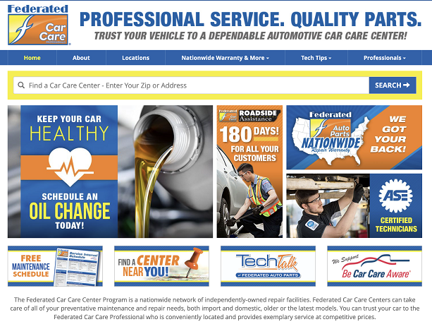 Federated Car Care website
